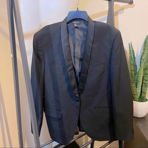 21 Men Satin collar single breasted blazer